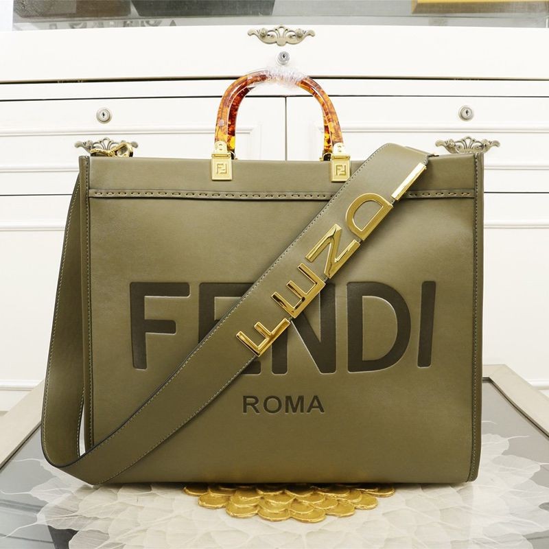 New Spring Fendi Sunshine Replica Leather Shopper Bag fem54463