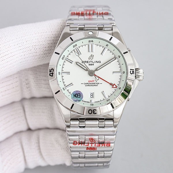 Breitling Chronomat Replica Automatic GMT 40 White Dial bue42697