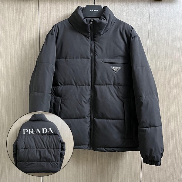 Rare fake Prada nylon padded down jacket in black pux10681