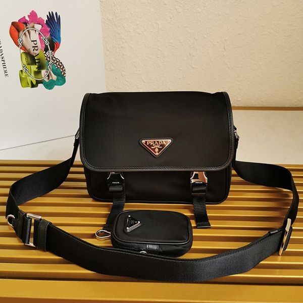 High quality Prada Re-Nylon x Saffiano leather shoulder bag replica pun61743 High quality Prada Re-Nylon x Saffiano leather shoulder bag replica pun61743