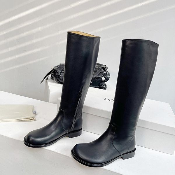 Nice Loewe calf leather long boots loo57238
