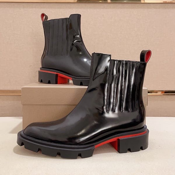 The hottest topic! Louboutin replica Melon leather Chelsea boots Ruv60507