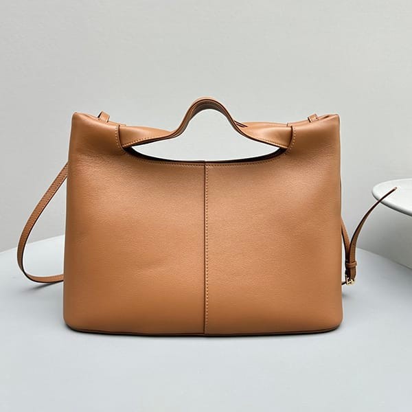 New design THE ROW Camdem leather shoulder bag with strap, fake zao97213