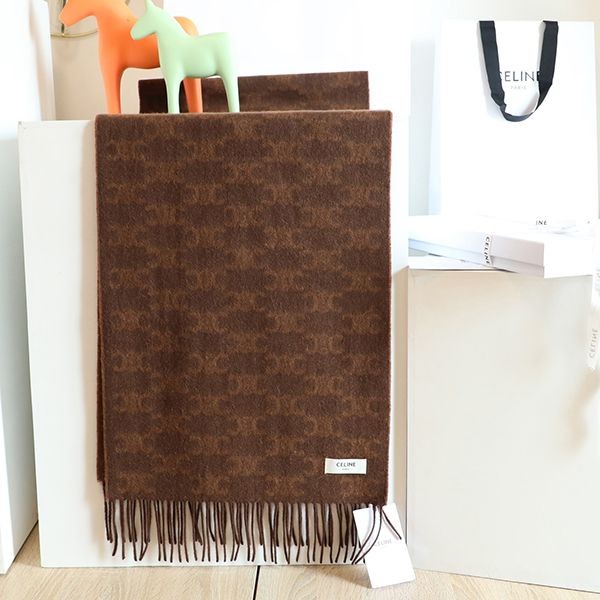 Hard to find Celine fringe scarf cashmere cheap Cew69255
