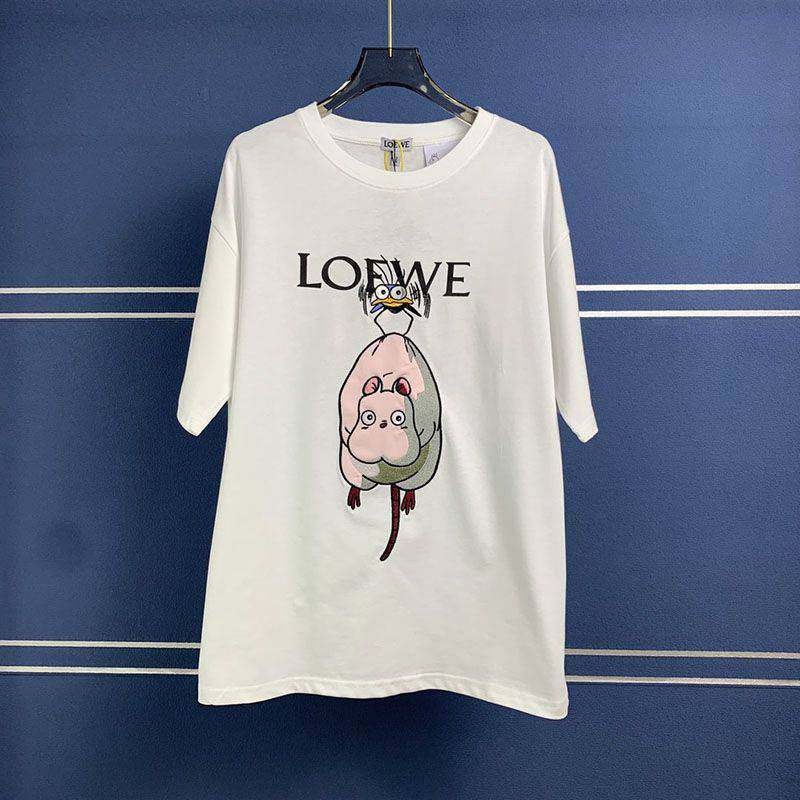 Classic Loewe x Ghibli copy Haedori crew neck T-shirt loq74201