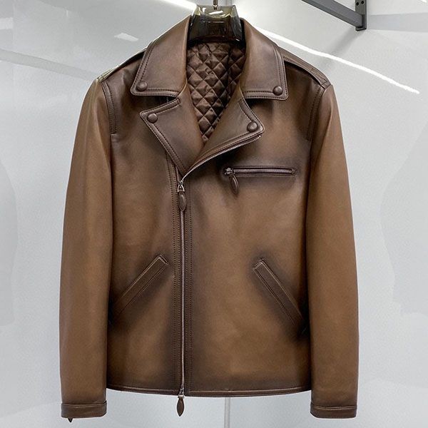 Berluti Grain Leather Bomber Jacket Replica Blouson bem12139
