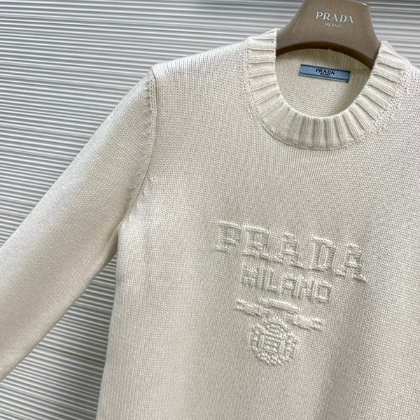 New design Prada fake wool x cashmere crew neck sweater pue03650