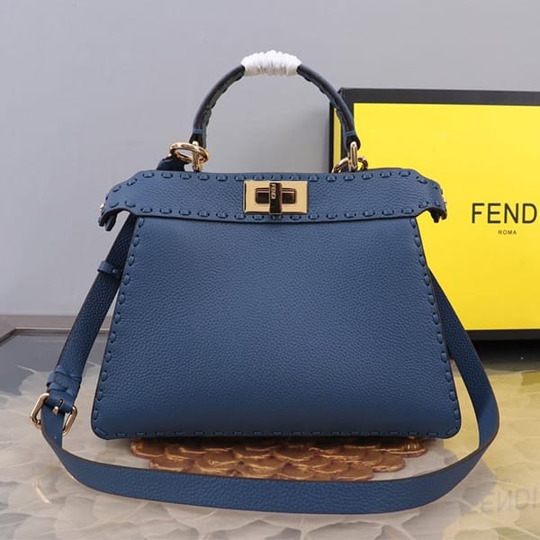 Rare Fendi Replica Peekaboo ISeeU Selleria Topstitch Bag fef60040 Rare Fendi Replica Peekaboo ISeeU Selleria Topstitch Bag fef60040