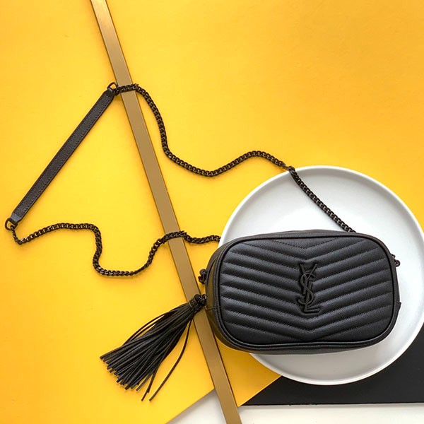 No. 1 in cumulative sales! Saint Laurent shoulder bag copy Lou Mini bag quilted grain leather 6125791GF021242