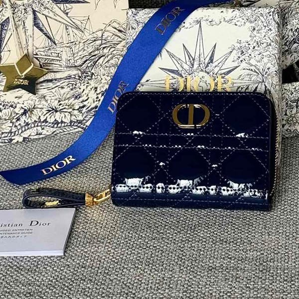 ★Safe shipping with tracking Lady Dior fake VOYAGEUR small zip coin case dem72019