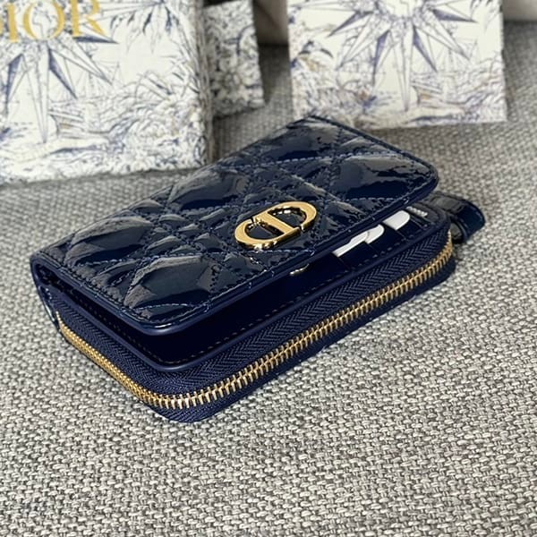 ★Safe shipping with tracking Lady Dior fake VOYAGEUR small zip coin case dem72019