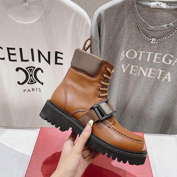 Valentino Campsite Replica Calfskin COMBAT Boots Vuy15654