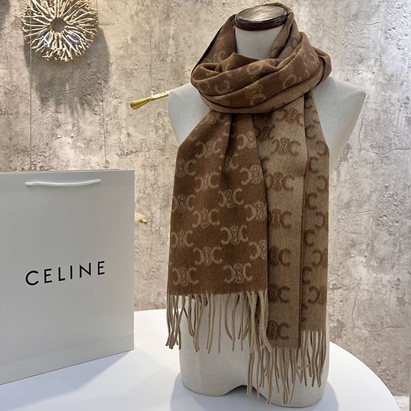 Celine Monogram Fringe Scarf Replica Cashmere [Popular Item] Ceg68719