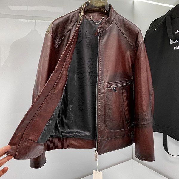 Berluti fake patina rider jacket bed01057