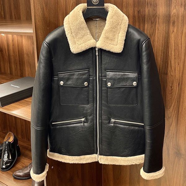 Perfect gift: Hermes aviator style leather jacket replica ers90623 Perfect gift: Hermes aviator style leather jacket replica ers90623