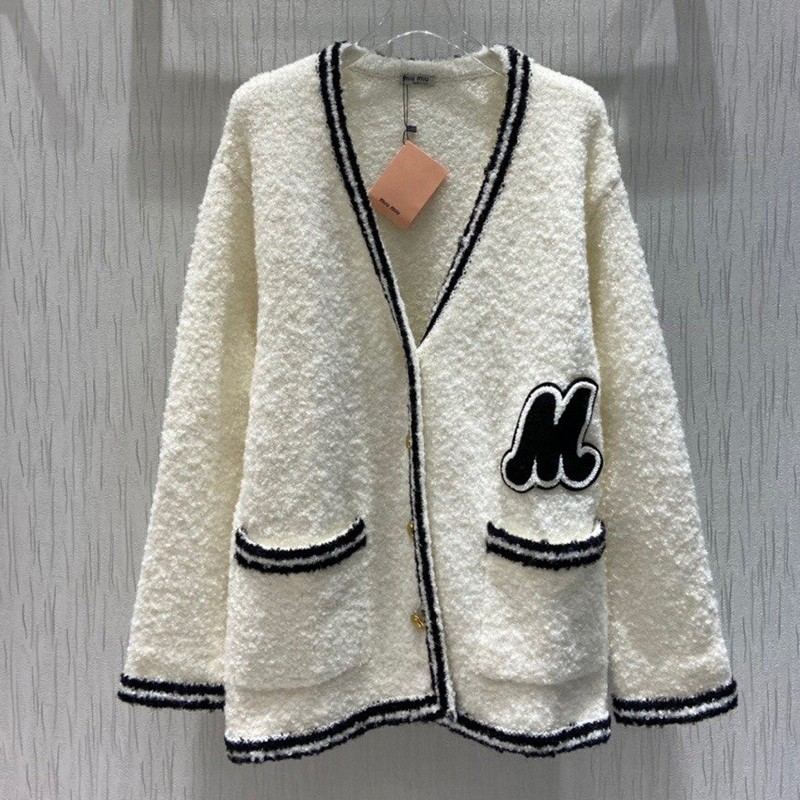 Sold out ☆ Miu Miu sweater copy ☆ Oversized logo mohair sweater? mys81908 Sold out ☆ Miu Miu sweater copy ☆ Oversized logo mohair sweater? mys81908