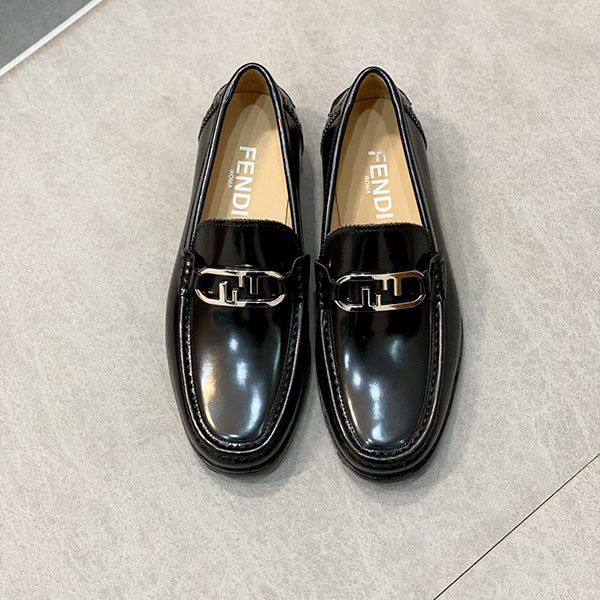 Very popular Fendi Baguette Black Loafers Replica fer10527