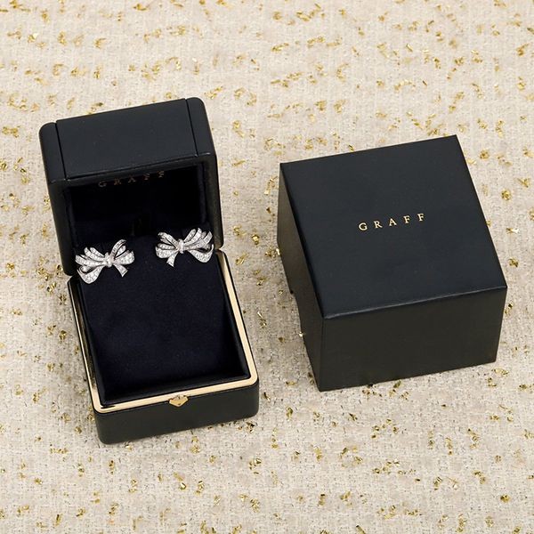 Extremely eye-catching! Graff diamond earrings replica, 925 silver, guk45550