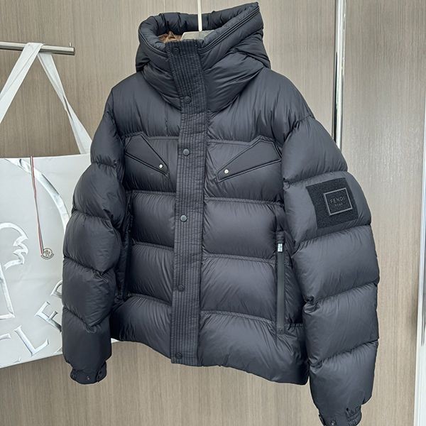 Rare item? [Fendi replica] Black hooded down jacket fek50180