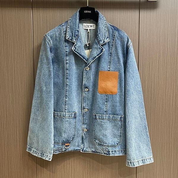 ★Japan!! Popular! Loewe Replica Anagram Workwear Jacket Denim H526Y13X07