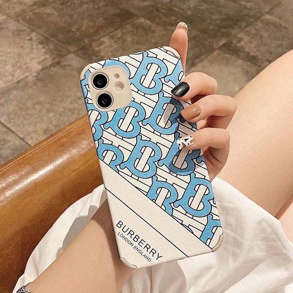 Burberry Monogram Print Leather iPhone 13Pro Case Bab64214