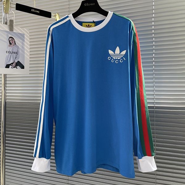 ★Safe shipping with tracking Adidas Gucci Replica Cotton Jersey T-shirt Long Sleeve gup52493