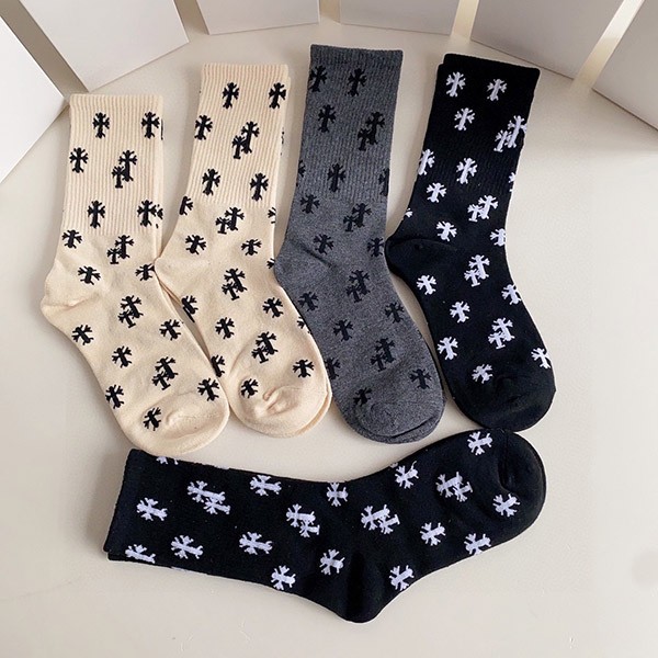 Chrome Hearts Socks Replica CH Cross Three Pairs of Socks Kuf95228