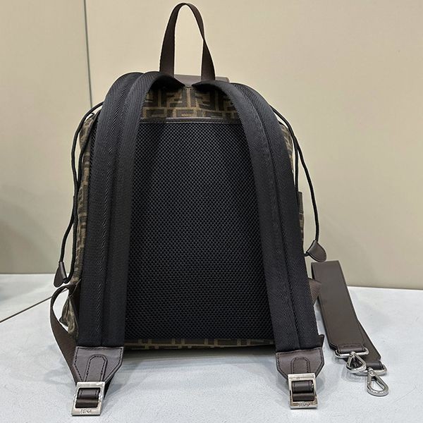 Fendi Copy Drawstring FF Fabric Small Backpack fez18545