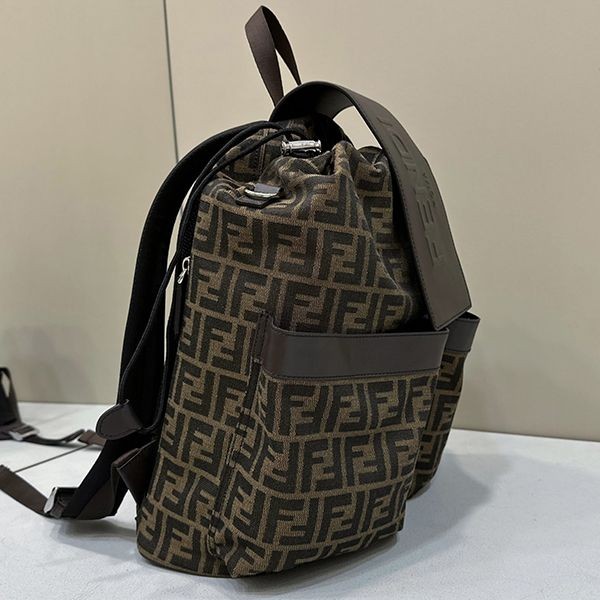 Fendi Copy Drawstring FF Fabric Small Backpack fez18545