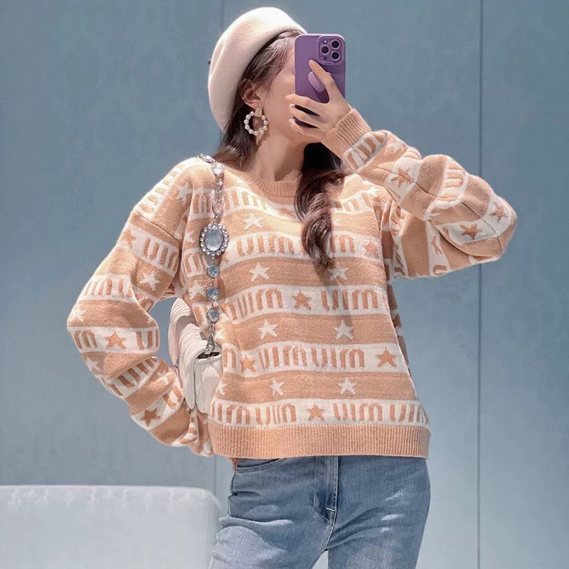 Sale new item☆Miu Miu sweater copy☆Oversized logo mohair sweater? myr89013