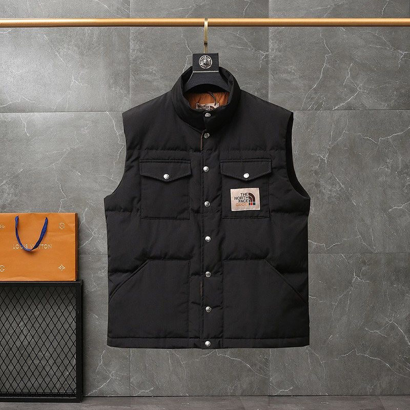 Hard to find collaboration Gucci x North Face replica down vest navy Nov96087