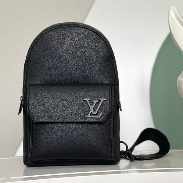 Hard to find Louis Vuitton Pilot Sling Bag Black Replica M23736
