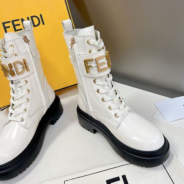 New design Fendi Graphie FF pattern biker boots replica feh09396
