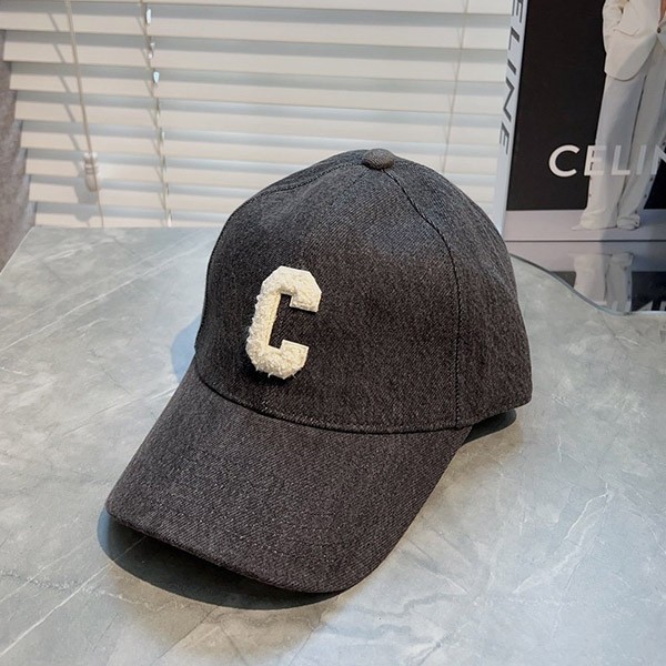 celine c cap brand initial baseball cap copy / cotton marine cew39340