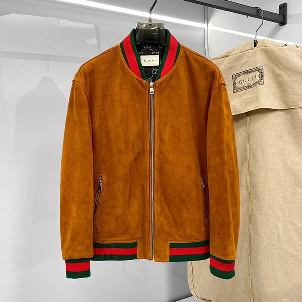 Competitive Gucci Replica Logo Brogue Leather Bomber Jacket gus25761 Competitive Gucci Replica Logo Brogue Leather Bomber Jacket gus25761