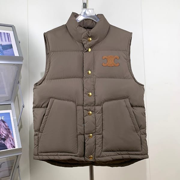 Easy to use Celine Triomphe quilted down vest copy 2W987906V.02KK Easy to use Celine Triomphe quilted down vest copy 2W987906V.02KK