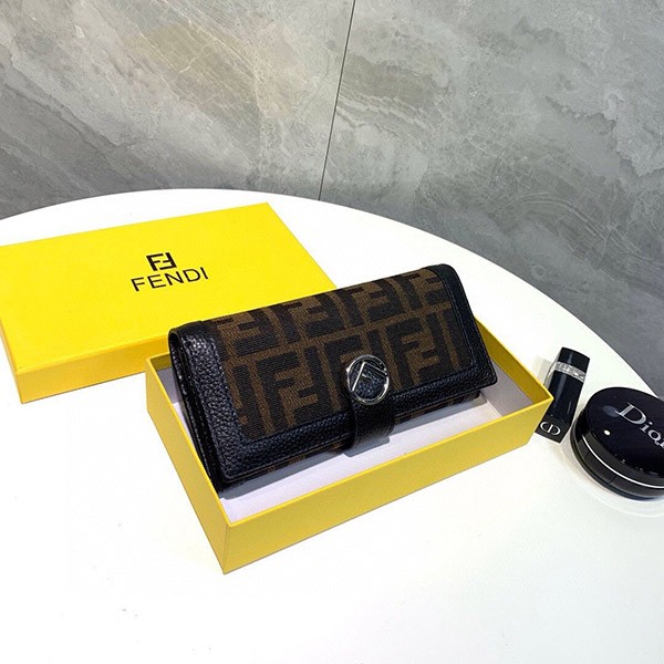 Fendi FF motif long wallet replica fet84587
