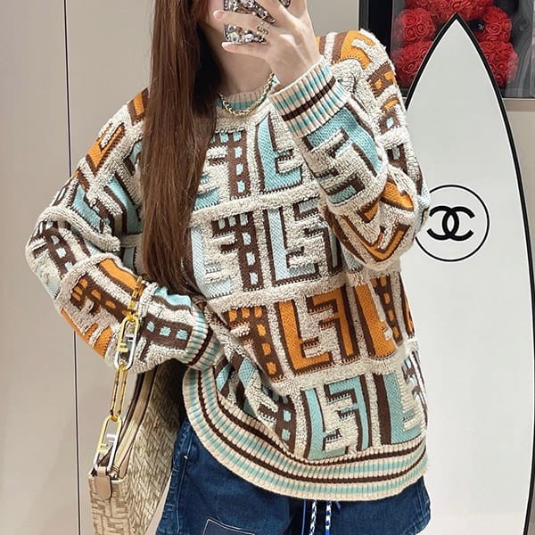 Love at first sight? Fendi logo intarsia wool sweater replica fet56342 Love at first sight? Fendi logo intarsia wool sweater replica fet56342