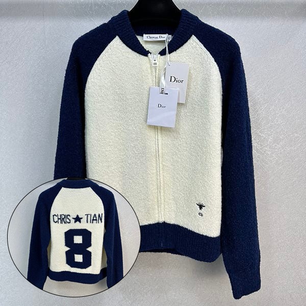 Free shipping Dior replica logo wool bomber jacket 214V50AM351_X0871 X0871 Free shipping Dior replica logo wool bomber jacket 214V50AM351_X0871 X0871