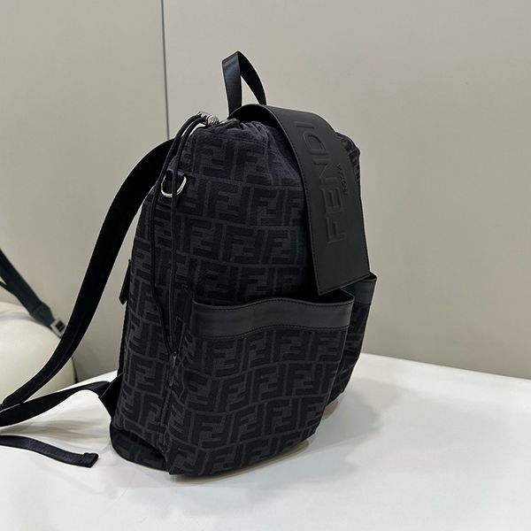 Attention ★ Fendi Replica Drawstring FF Fabric Small Backpack feb88633