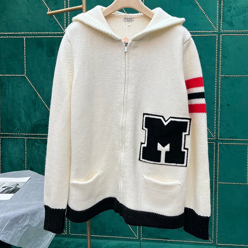 ☆Miu Miu sweater copy☆ Oversized logo mohair sweater? myg16833