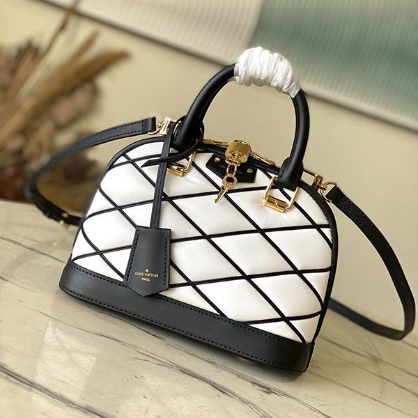 Louis Vuitton Women's Alma BB N-grade Bag Lamb Check M23761 Louis Vuitton Women's Alma BB N-grade Bag Lamb Check M23761