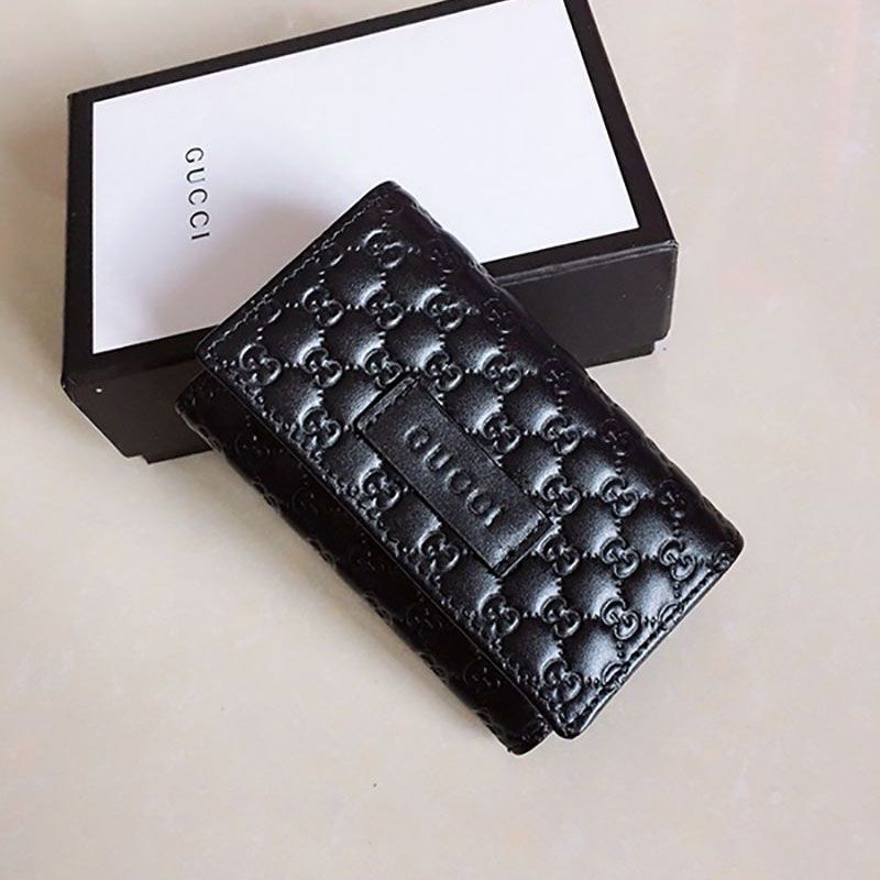 Very popular! Gucci wallet replica 2021 new leather key case wallet 449394
