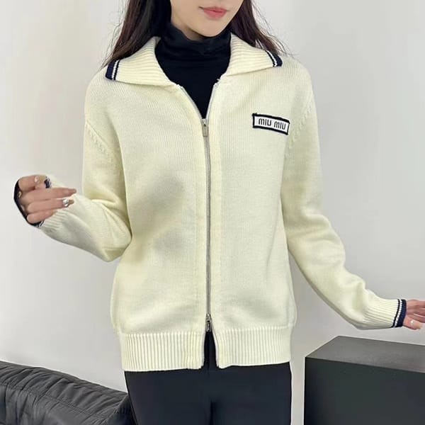 Free shipping Miu Miu copy cardigan Lana cashmere conzip myl91090 Free shipping Miu Miu copy cardigan Lana cashmere conzip myl91090