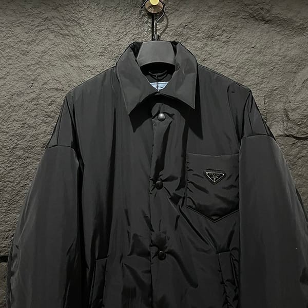 Immediate shipping fake Prada re-nylon convertible cropped down jacket pun78386