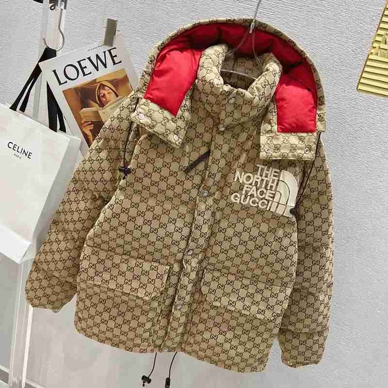 Very popular!! New color Gucci North Face down jacket replica guf29989