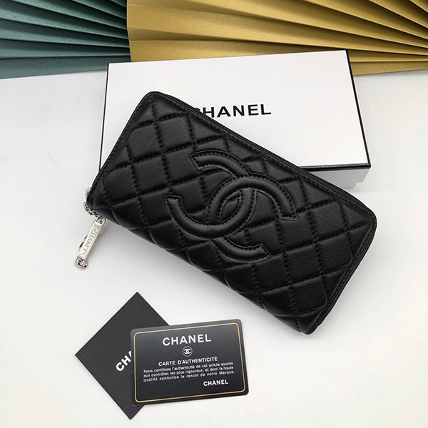 Chanel Classic Long Zip Wallet Replica shh22589
