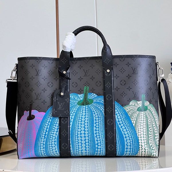 Louis Vuitton LV×YK Yayoi Kusama Replica Weekend Tote Bag M46434 Louis Vuitton LV×YK Yayoi Kusama Replica Weekend Tote Bag M46434