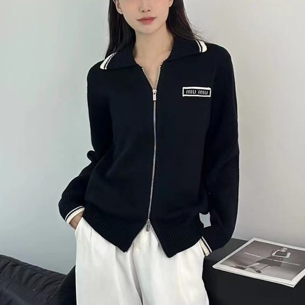 High quality Miu Miu copy cardigan Lana cashmere conzip myw58687