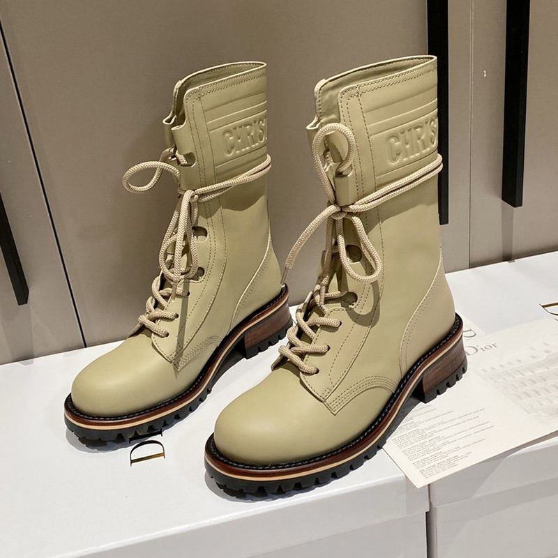 Want it? Super limited edition? Dior Camp Ankle Boots Replica Apricot dex25114